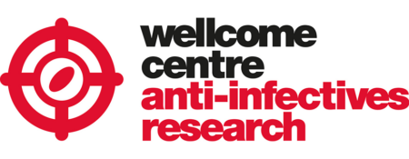 The Wellcome Centre for Anti-Infectives Research logo A red and white Bullseye with Wellcome Centre in large black letters and the words Anti-infectives research written in red letters.