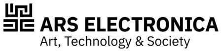 ARS Electronica Logo. Black writing on white background which reads; ARS ELECTRONICA Art, Technology & Society