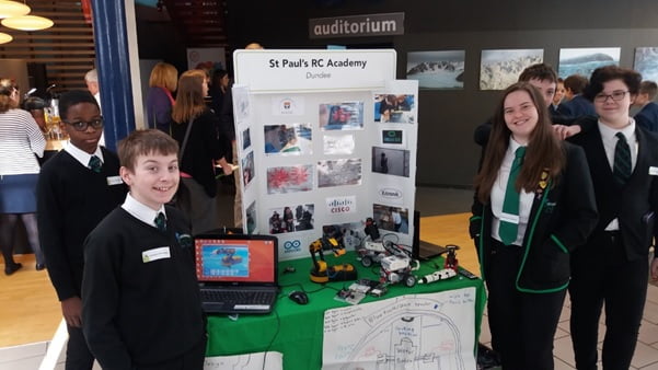 Image: St Paul's Academy pupils showcasing their Computing Department.