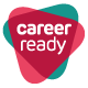 Green and red career ready logo . A red triangle placed over the top of a green triangle. In the centre of the triangles are the words," Career Ready", written in white writing.