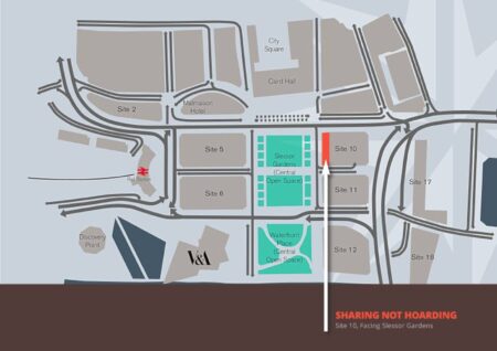 Location map of Sharing Not Hoarding exhibition in Dundee.