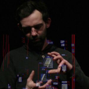 Portrait image of Nathan Jones. Demostrating digital art.
