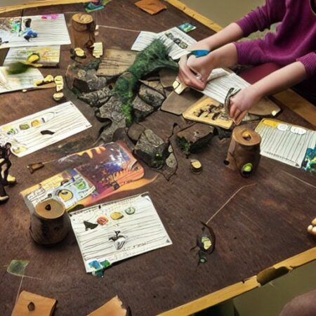 Image of a role playing game being played on a table.