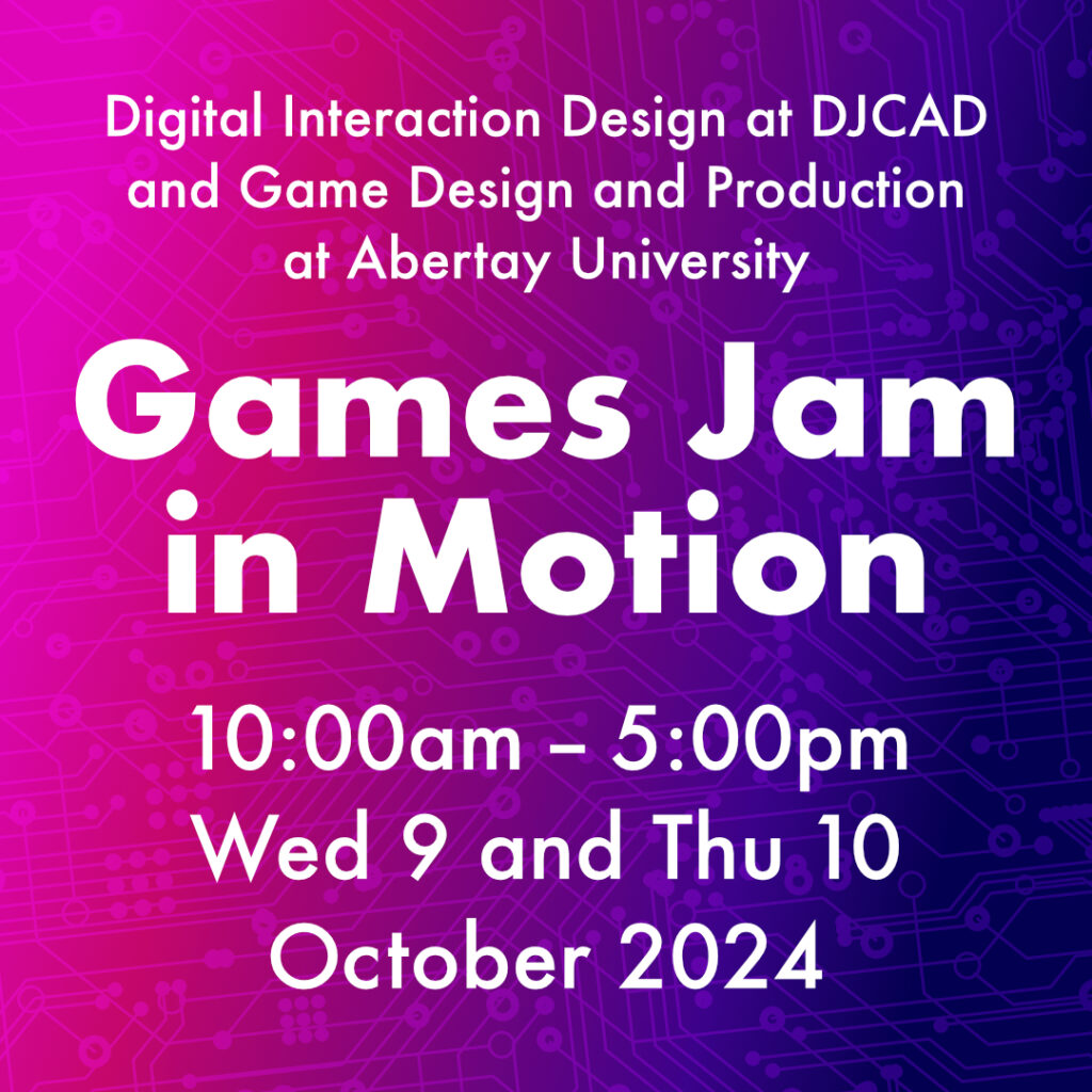 Image of Text for Games Jam in Motion